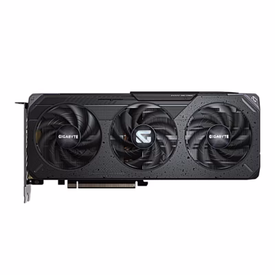 Gigabyte RX 9060 XT GAMING OC 16G esikülg kolme ventilaatoriga