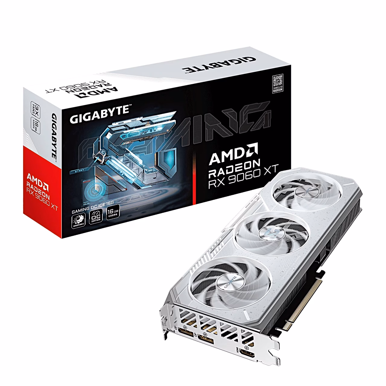 Videokaart Gigabyte Radeon RX 9060 XT GAMING OC ICE koos müügikarbiga