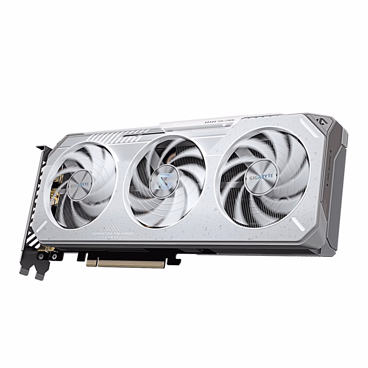 Gigabyte GAMING OC ICE videokaart vasakult nurga alt
