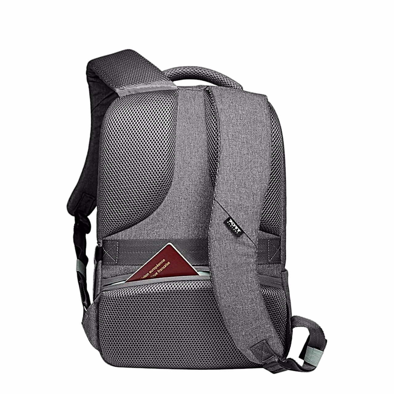Yosemite Eco XL seljakoti tagakülg, peidetud taskus pass