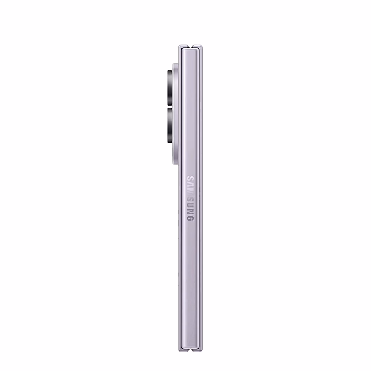 Kokkuvolditud volditav telefon Samsung Galaxy Z Fold8 küljelt koos kaameratega