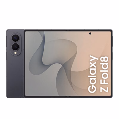 Lahtivolditud Samsung Galaxy Z Fold8 tumehall, siseekraan ja kaamerad