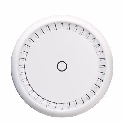 WiFi-pääsupunkt MikroTik cAP XL ac, ümar valge korpus eest