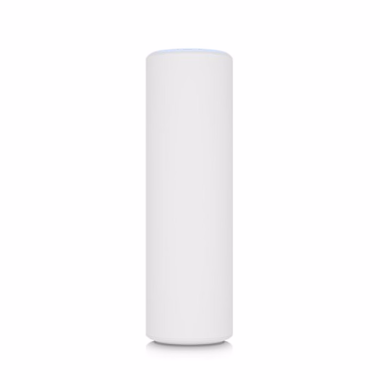 Valge silindrikujuline WiFi-pääsupunkt Ubiquiti UniFi U6-Mesh eestvaates