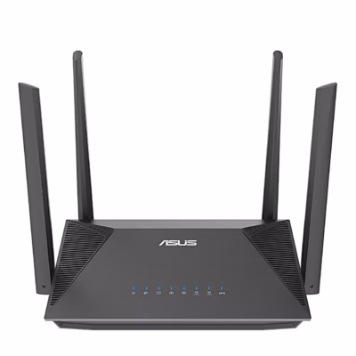 WiFi-ruuter ASUS RT-AX52 Pro nelja püstise antenniga, vaade eest