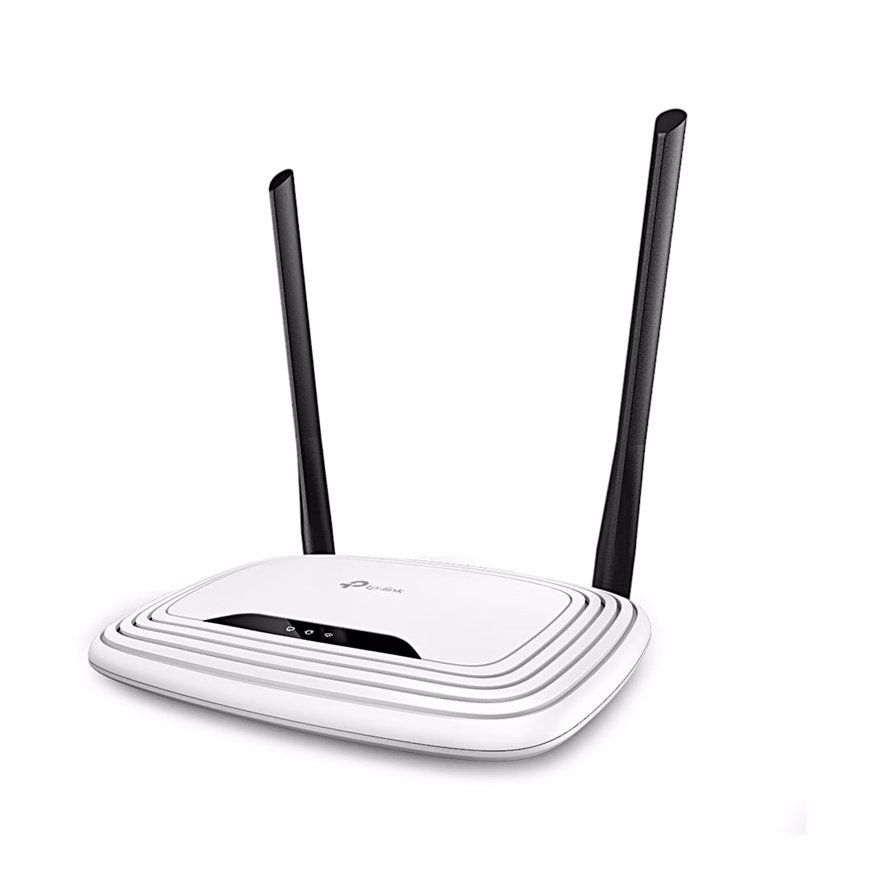 TP-Link TL-WR841N ruuter nurga alt, esiküljel märgutulede riba