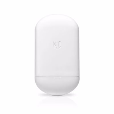 WiFi-sild Ubiquiti NanoStation 5AC Loco valge korpus eestvaates