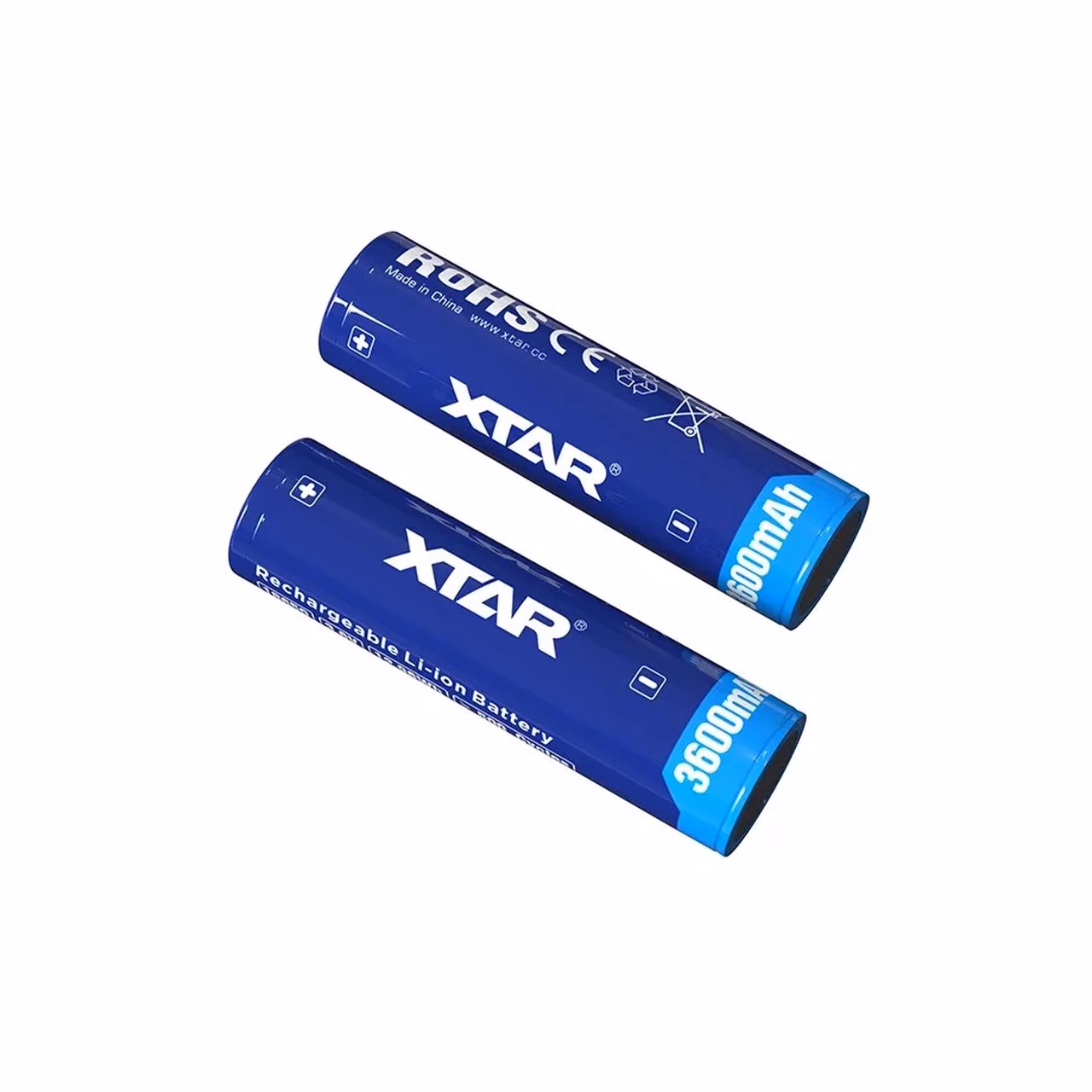 XTAR 18650-3600 3,6 V 3600 mAh Li-ion laetav aku (üksik), läbimõõt 18,5 mm, kõrgus 68,8 mm