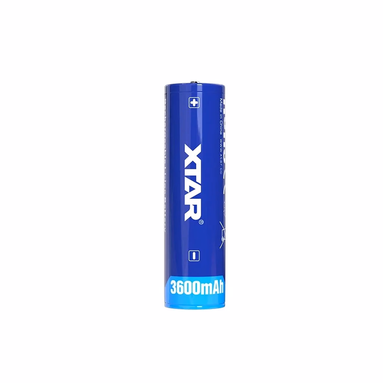 XTAR 18650-3600 3,6 V 3600 mAh Li-ion laetav aku (üksik), läbimõõt 18,5 mm, kõrgus 68,8 mm