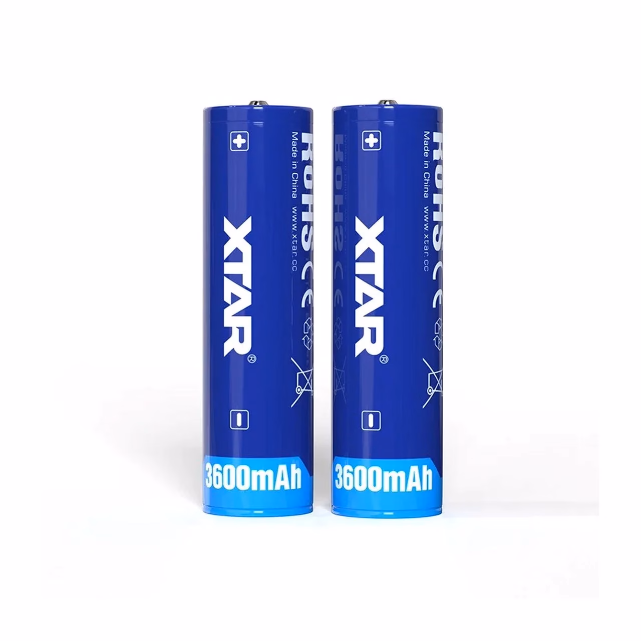 XTAR 18650-3600 3,6 V 3600 mAh Li-ion laetav aku (üksik), läbimõõt 18,5 mm, kõrgus 68,8 mm