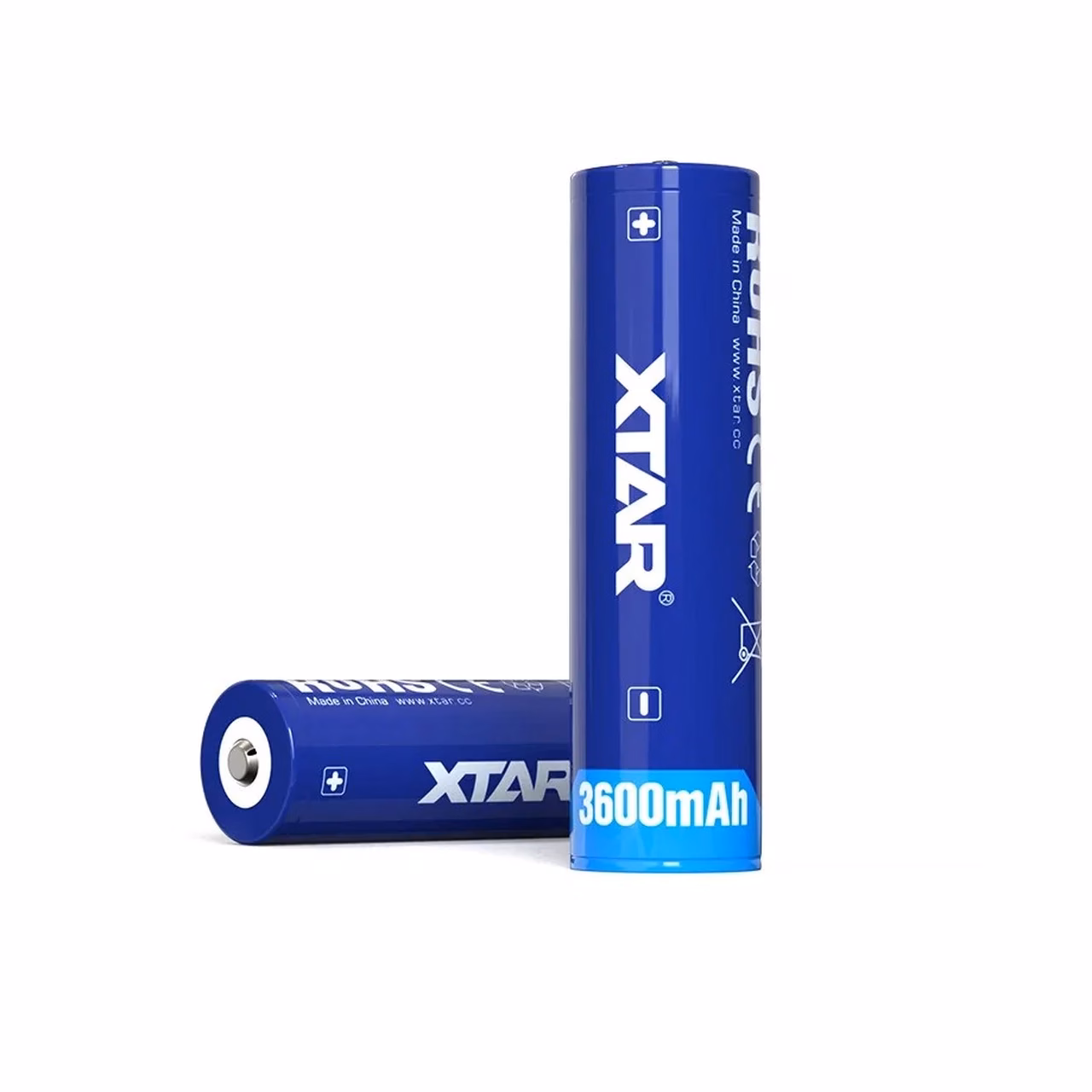 XTAR 18650-3600 3,6 V 3600 mAh Li-ion laetav aku (üksik), läbimõõt 18,5 mm, kõrgus 68,8 mm